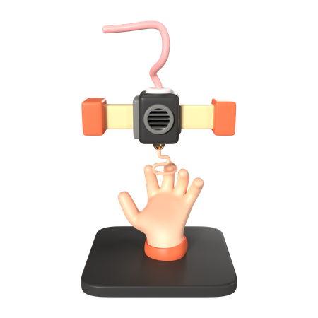 Printing Hand  3D Icon
