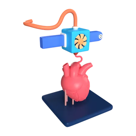 This Is Printing Heart 3 D Render Illustration Icon It Comes As A High Resolution PNG File Isolated On A Transparent Background The Available 3 D Model File Formats Include BLEND OBJ FBX And GLTF 3D Icon