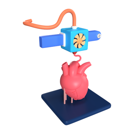 Printing Heart  3D Icon