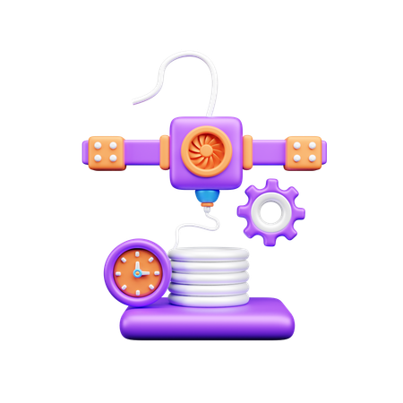 Printing machine  3D Icon