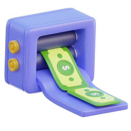 Printing Money  3D Icon