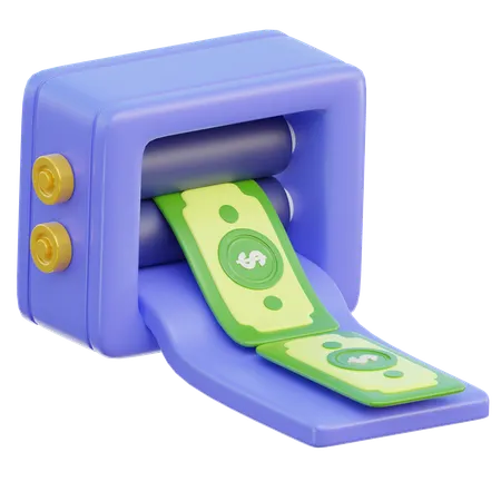 Printing Money  3D Icon