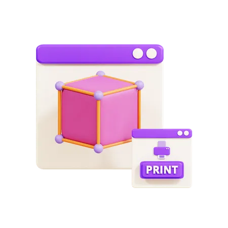 3 D Printing Icon 3D Icon