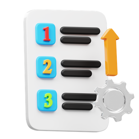 Priority List  3D Icon