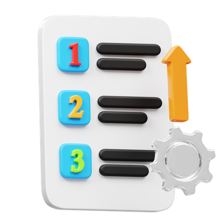 Priority List  3D Icon