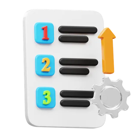 Priority List  3D Icon