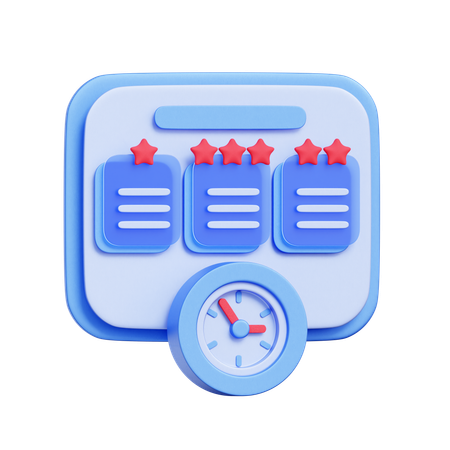 Priority Ranking Board  3D Icon