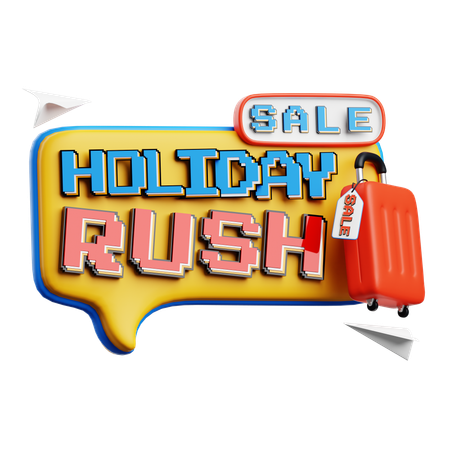 Prisa de vacaciones  3D Icon
