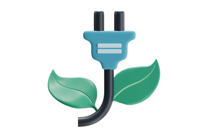 Prise écologique  3D Icon