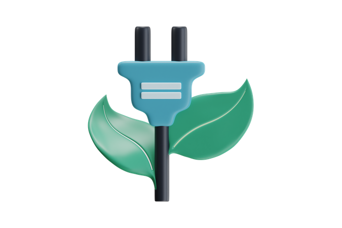 Prise écologique  3D Icon
