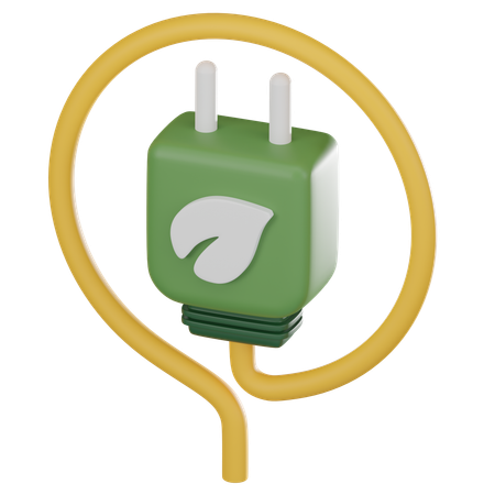 Prise écologique  3D Icon