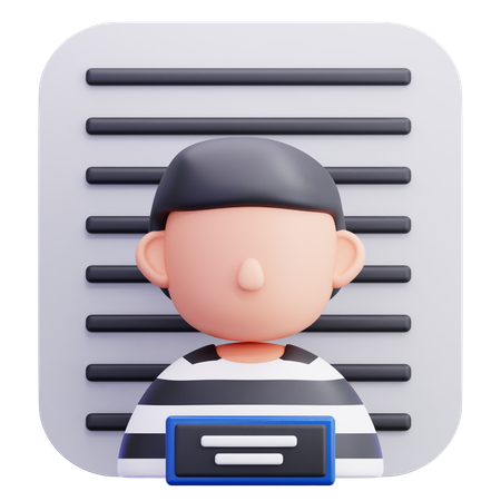 Prisioneiro de foto policial  3D Icon