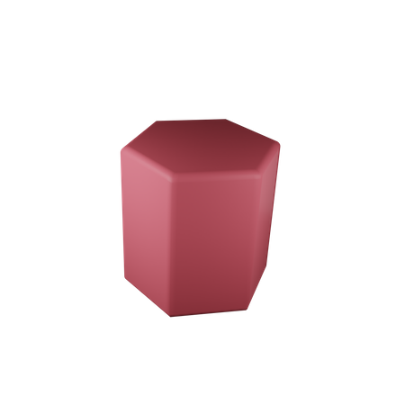 Prisma hexagonal  3D Illustration