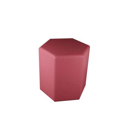 Prisma hexagonal  3D Illustration