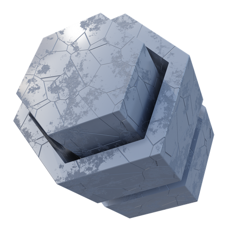 Prisma hexagonal  3D Illustration