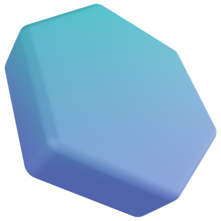 Prisma hexagonal  3D Icon