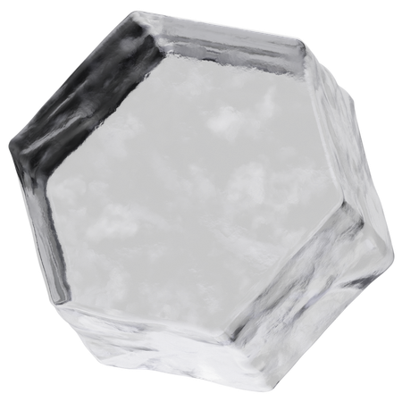 Prisma hexagonal de hielo  3D Icon