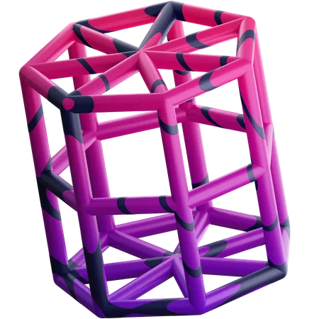 Prisme hexagonal  3D Illustration