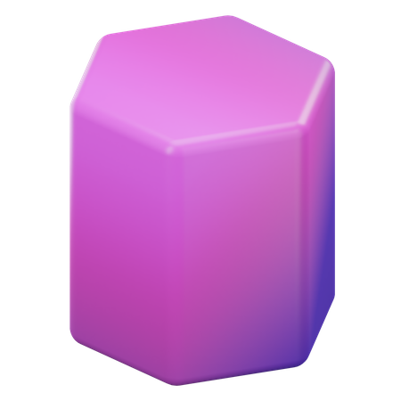 Prisme hexagonal  3D Icon