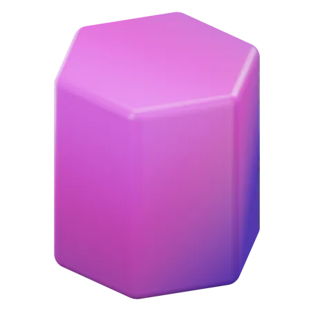 Prisme hexagonal  3D Icon