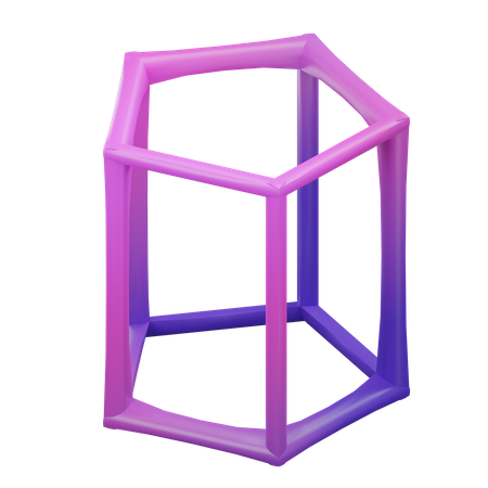 Filaire à prisme pentagonal  3D Icon