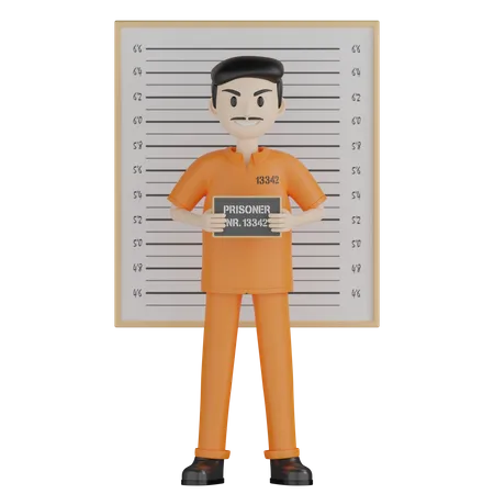 Prison Data Board 3D Illustration