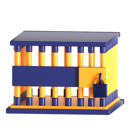 Prison fermée à clé  3D Icon
