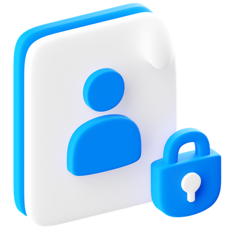 Privacidad de datos  3D Icon