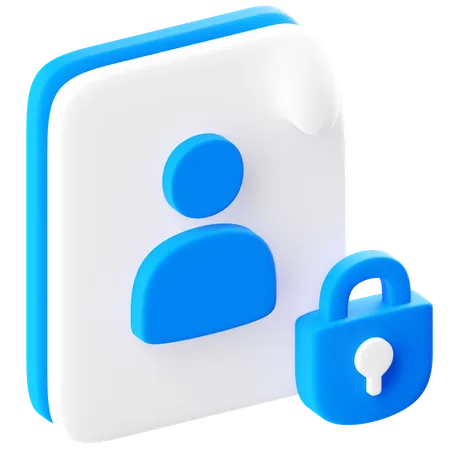 Privacidad de datos  3D Icon