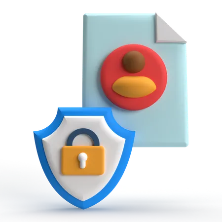 Privacidad de datos  3D Icon