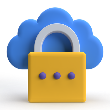 Privacidad en la nube  3D Icon