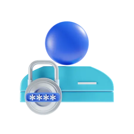 Privacidade da conta  3D Icon