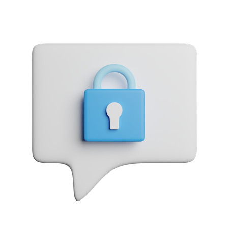 Privacy Chat  3D Icon