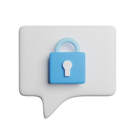 Privacy Chat 3D Icon