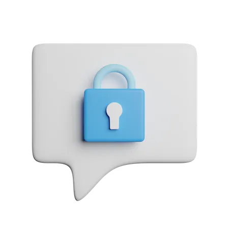 Privacy Chat  3D Icon