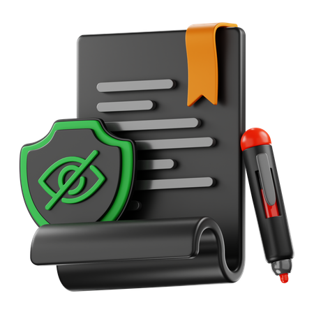 Privacy Contract  3D Icon
