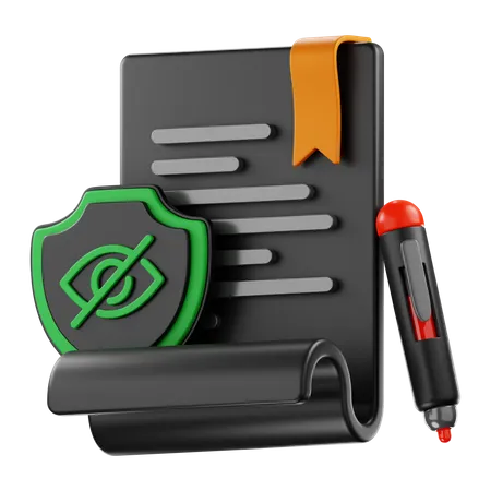 Privacy Contract  3D Icon