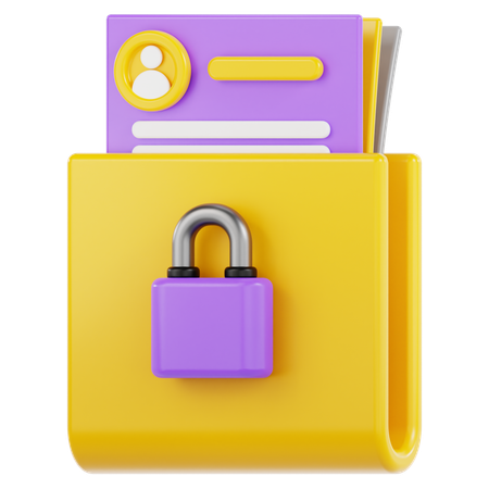 Privacy document  3D Icon