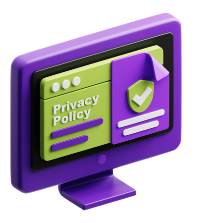 Privacy Policy  3D Icon