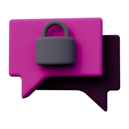 Private Chat Message  3D Icon