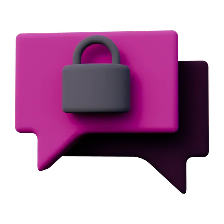 Private Chat Message  3D Icon