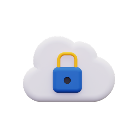 Private cloud  3D Icon