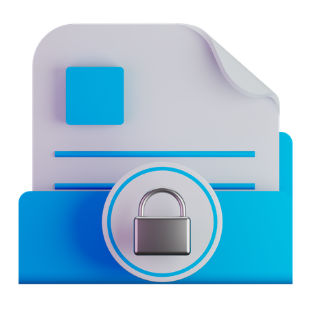 Private data  3D Icon