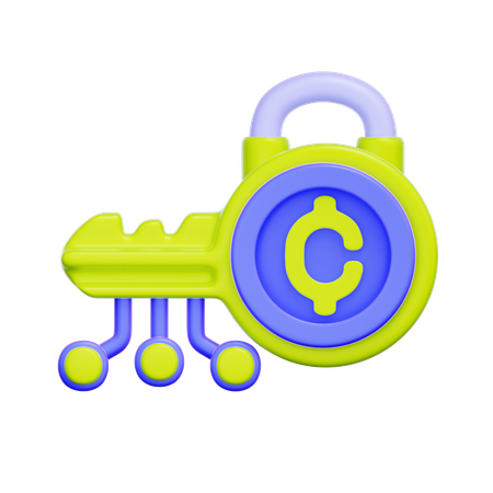 Private Key  3D Icon