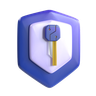 private key 3d logo