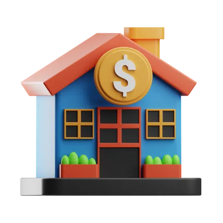 Prix de la maison  3D Icon