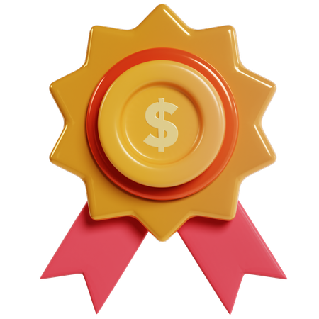 Prix de réussite financière  3D Icon