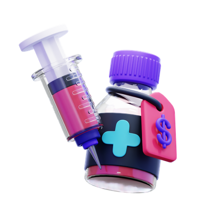 Prix des médicaments  3D Icon