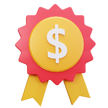 Prix du badge  3D Icon