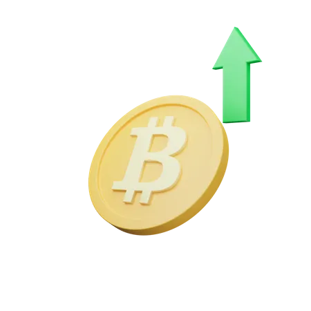 Le prix du bitcoin augmente  3D Icon